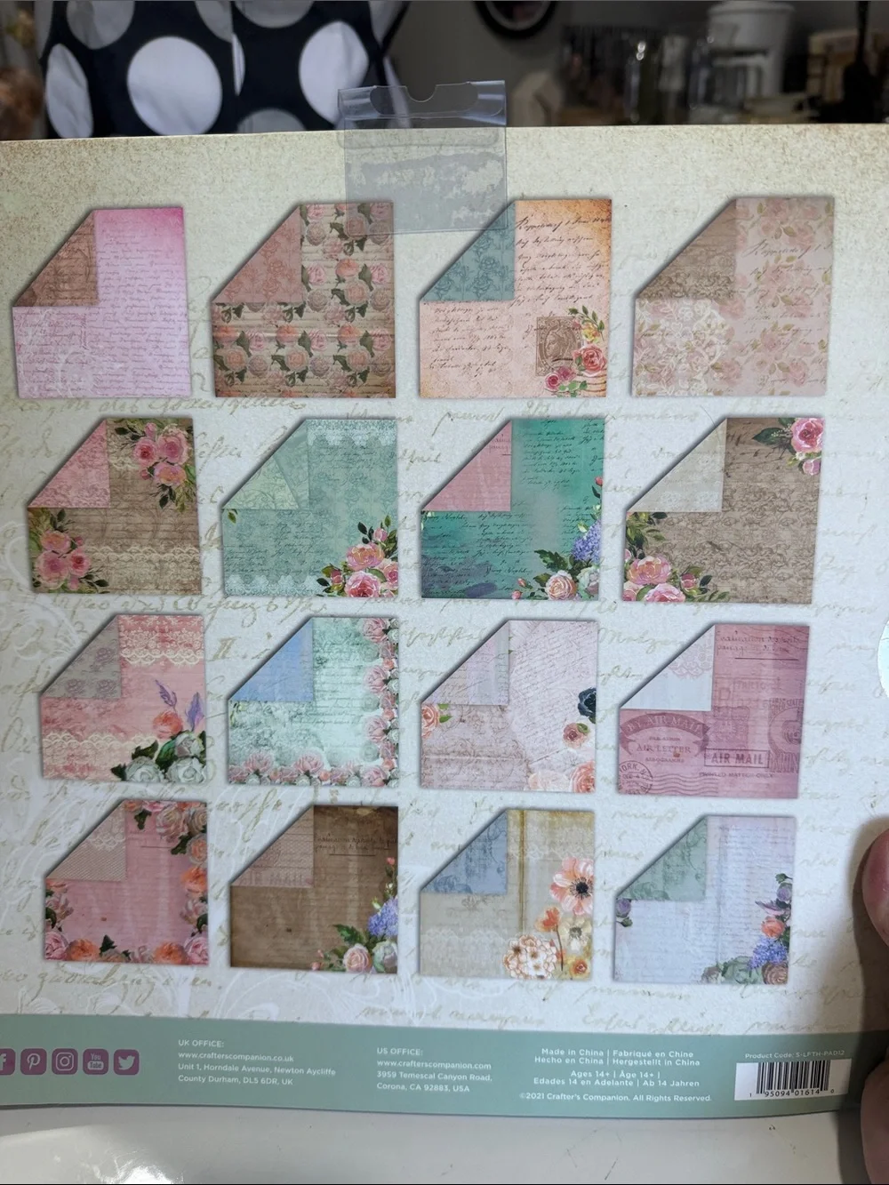 Crafters Companion Letters from the Heart Paper Pad